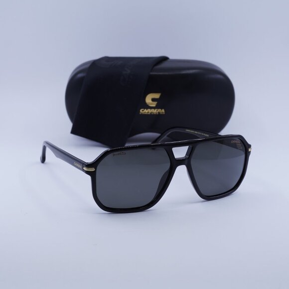 Carrera 302/S/N 02M2 M9 Aviator Sunglasses - Black/Grey Polarized - Picture 4 of 10